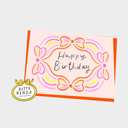 HAPPY BIRTHDAY BOW POSTCARD