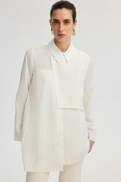 ASYMMETRIC OFF WHITE SHIRT