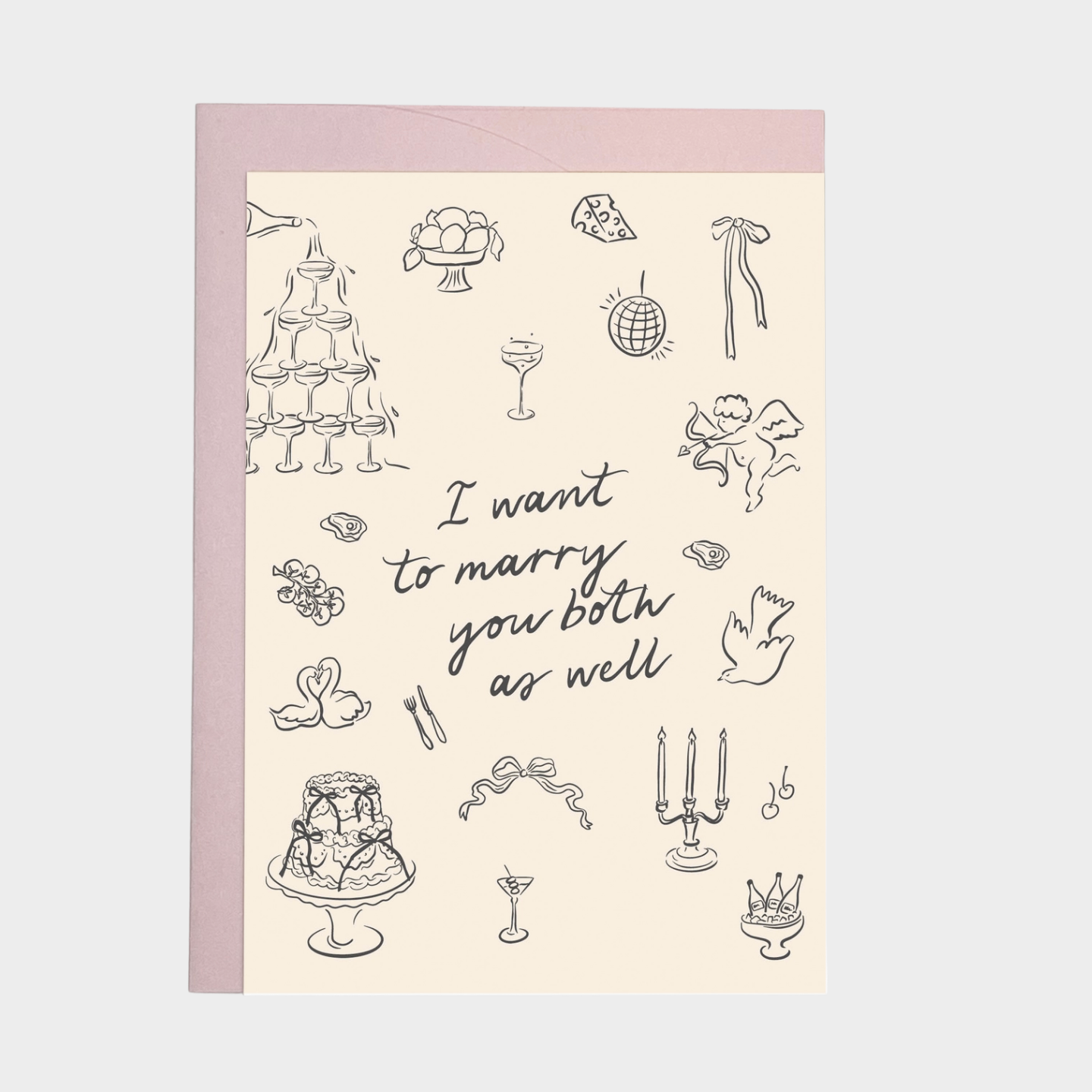 I WANNA MARRY YOU BOTH TOO WEDDING CARD