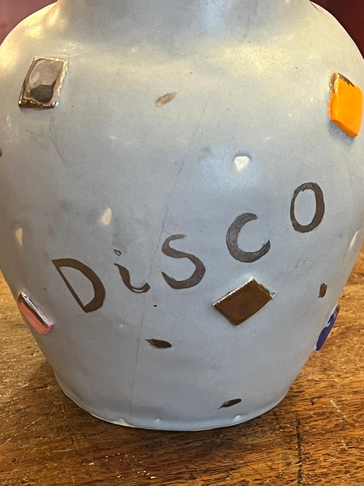 HANDMADE CERAMIC DISCO VASE