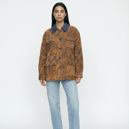2 IN 1 REVERSIBLE DENIM AND JACQUARD JACKET