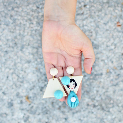 NELLIE IN LOS ANGELES BLUE EARRINGS