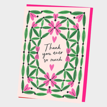 THANK YOU EVER SO MUCH POSTCARD