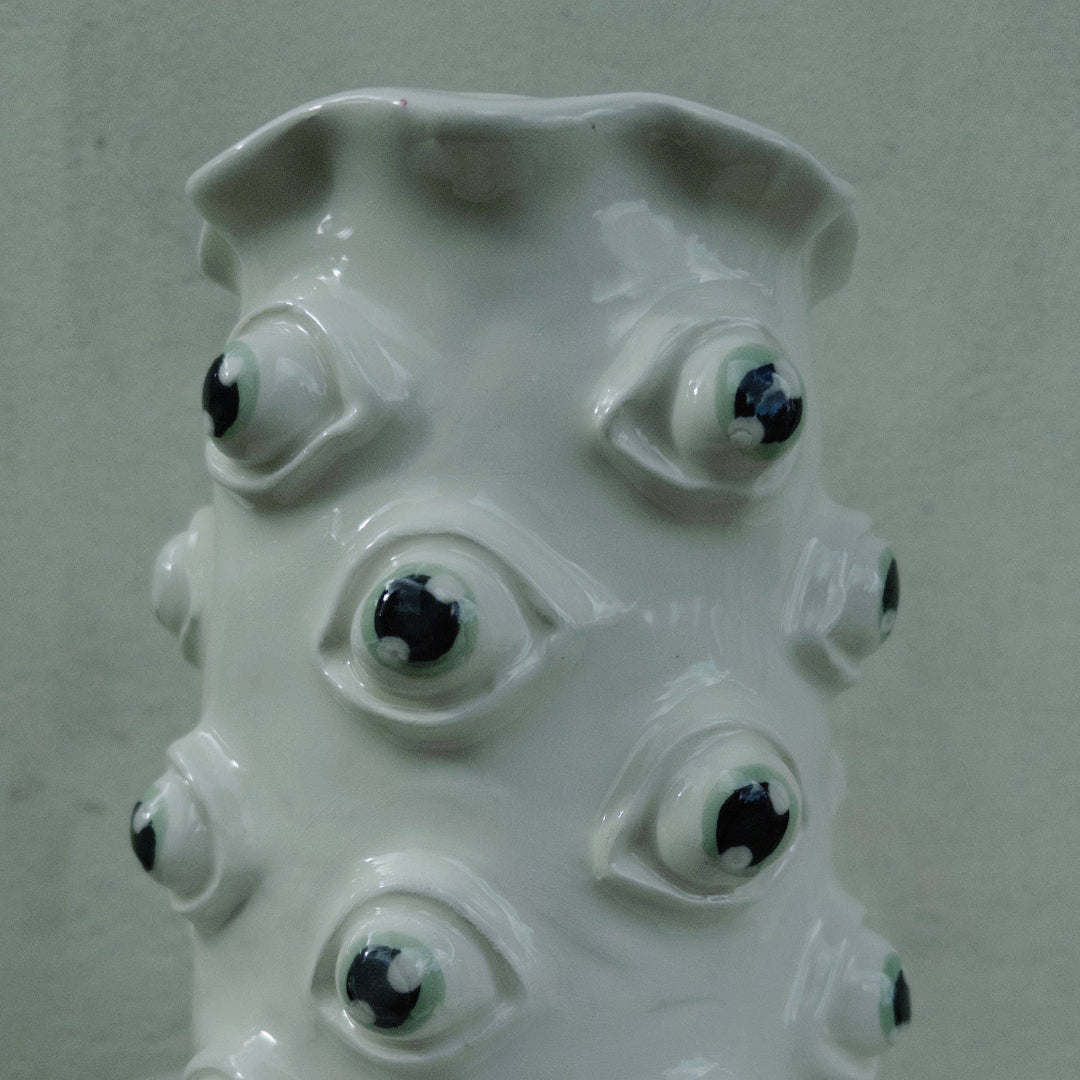 NO ONE IS WATCHING YELLOW EYE VASE