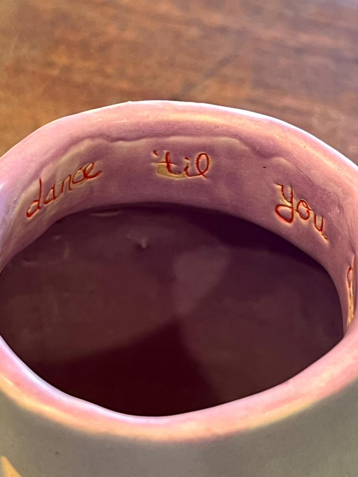 HANDMADE CERAMIC DISCO VASE