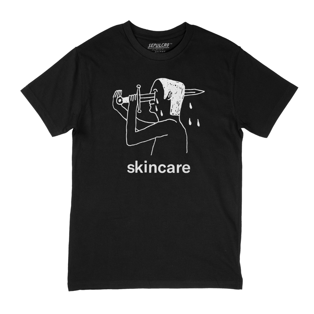 SKINCARE BLACK T-SHIRT