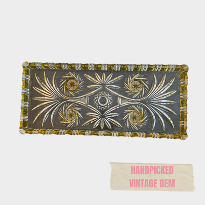 'GOLDEN HOUR' VINTAGE ITALIAN GLASS TRAY