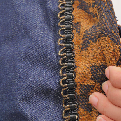 2 IN 1 REVERSIBLE DENIM AND JACQUARD JACKET