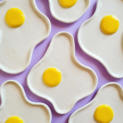 HANDMADE CERAMIC EGG PLATE