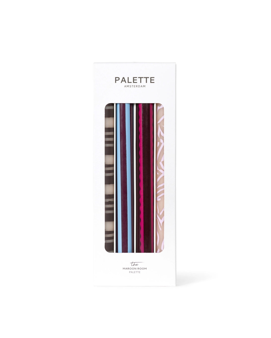 PALETTE CANDLE SET IN MAROON ROOM