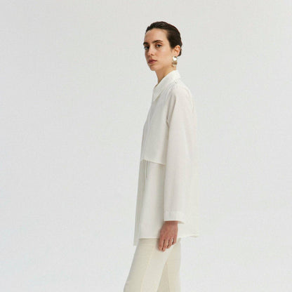 ASYMMETRIC OFF WHITE SHIRT