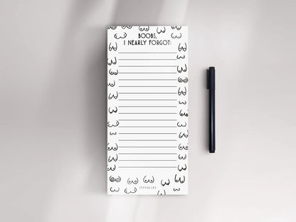 BOOBS I NEARLY FORGOT NOTEPAD