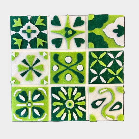 GREEN & WHITE TILE
