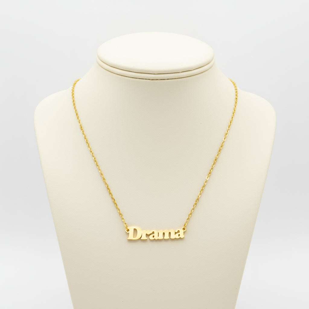DRAMA NECKLACE GOLD PLATED