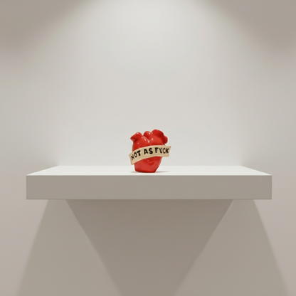 HANDMADE CERAMIC HOT AS FUCK HEART MINI VASE