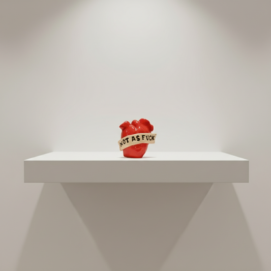 HANDMADE CERAMIC HOT AS FUCK HEART MINI VASE