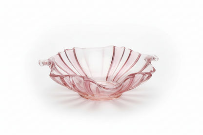 VINTAGE ROSE CUT GLASS DISH