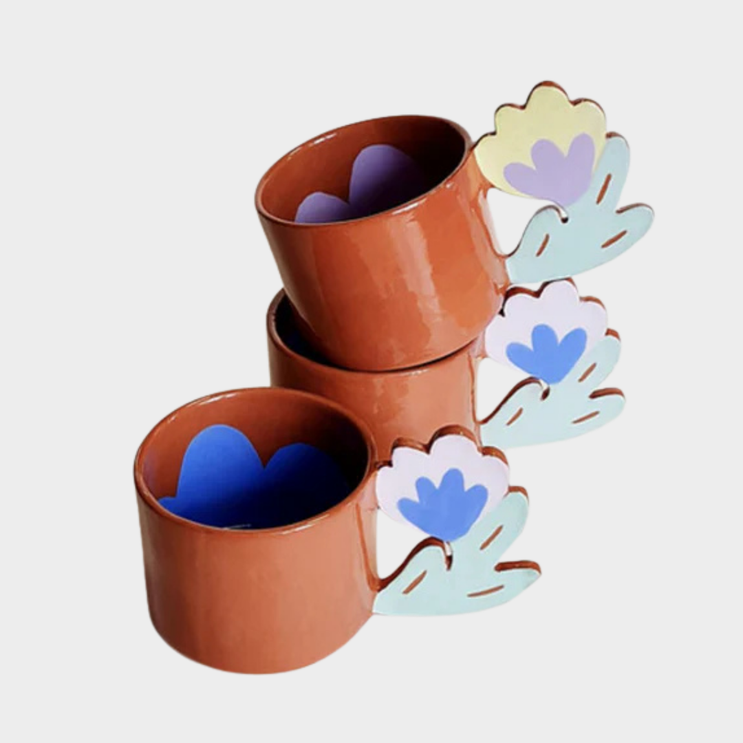 HANDMADE FLOWER BIG MUG