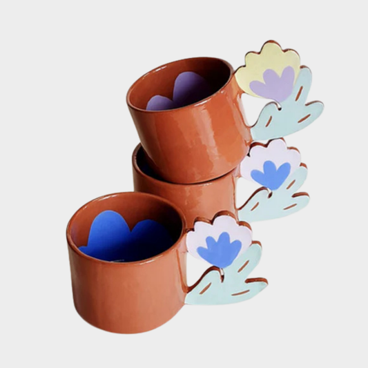 HANDMADE FLOWER BIG MUG