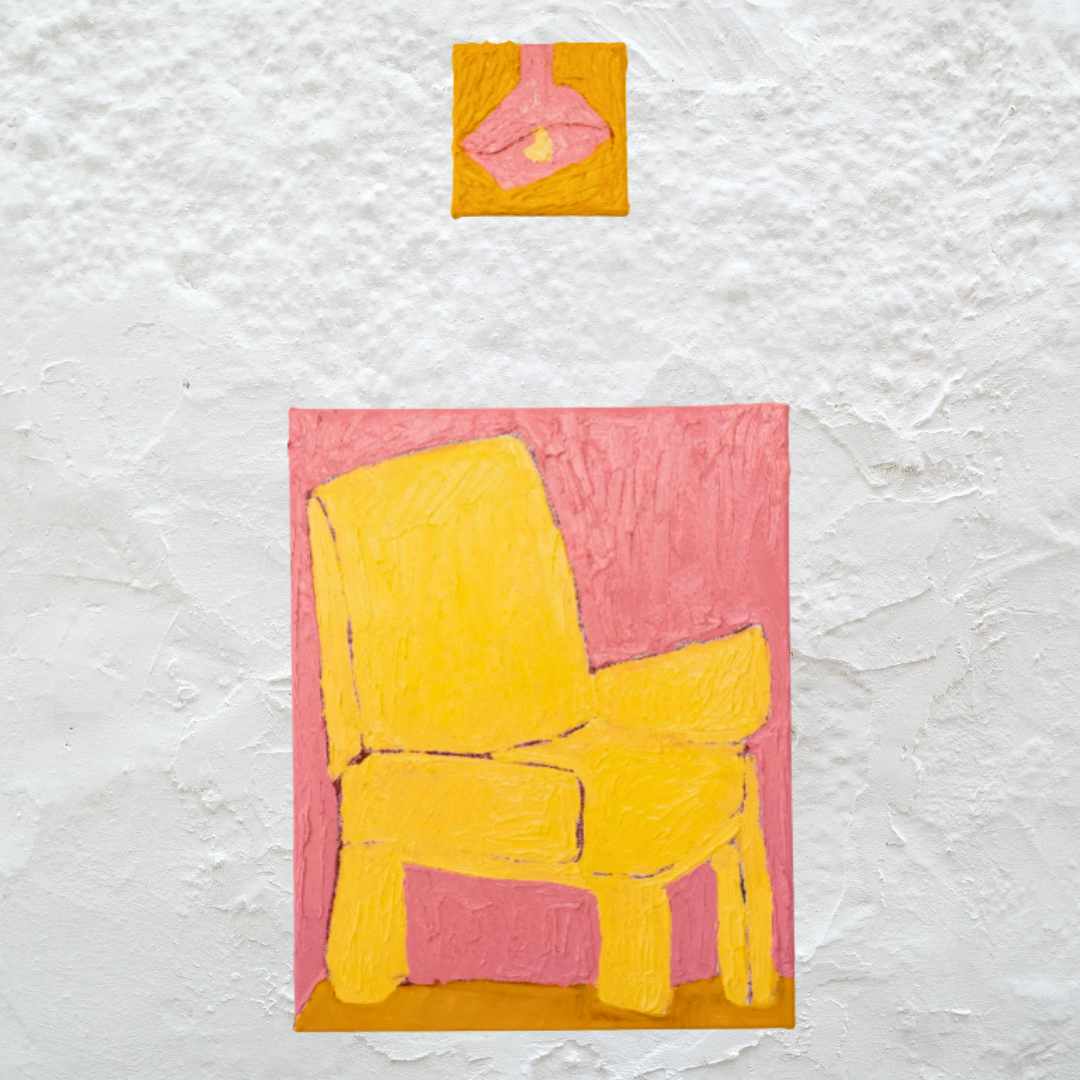 'STUDY ON THE LIVING ROOM' OIL PAINTING DYPTISH