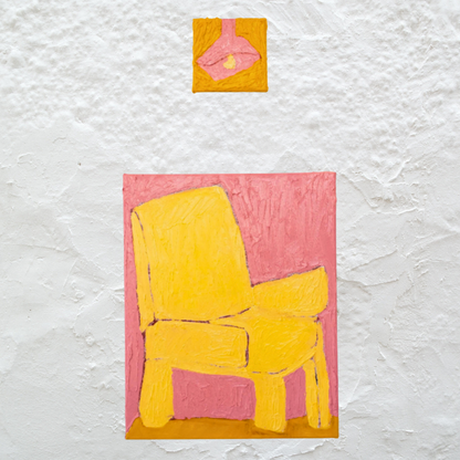 'STUDY ON THE LIVING ROOM' OIL PAINTING DYPTISH