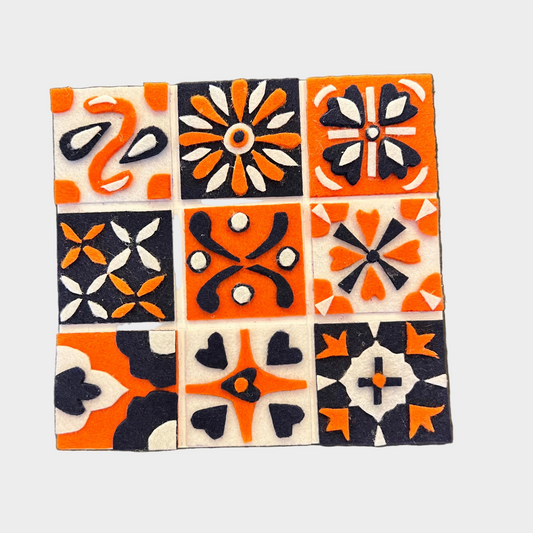 ORANGE & VIOLET TILE