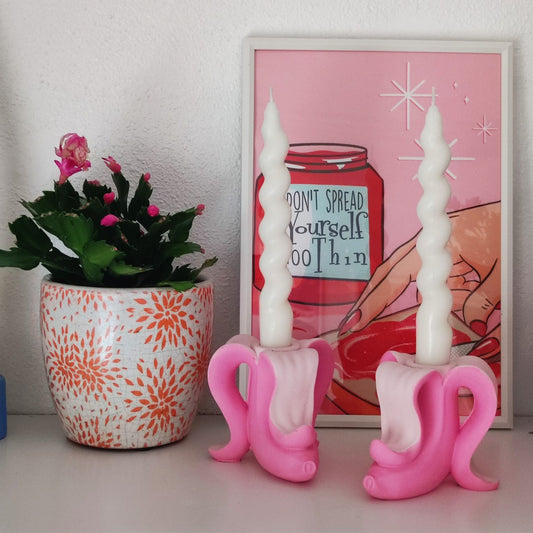 PINK BANANA CANDLESTICK