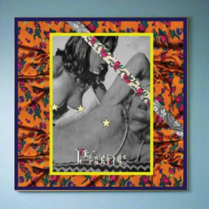 VINTAGE EROTIC IMAGE LIMITED EDITION ON ORANGE