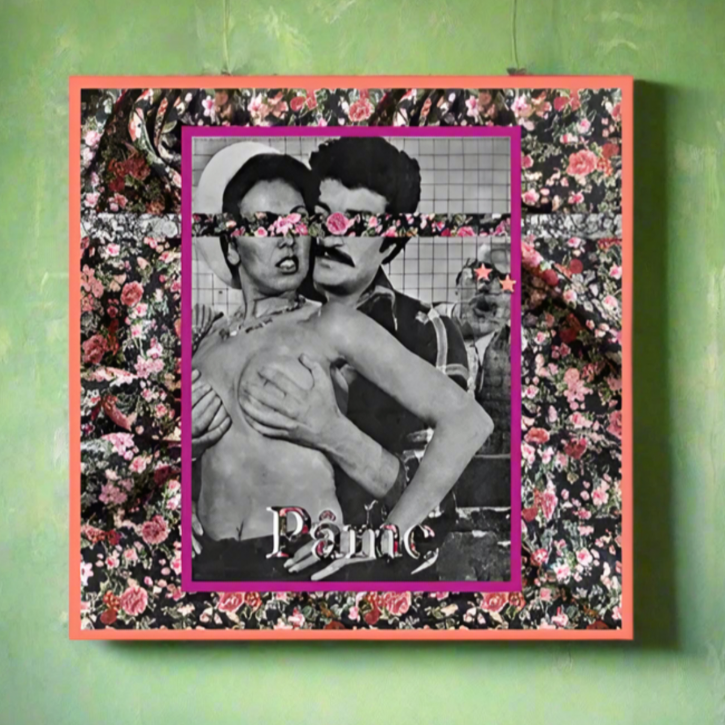 VINTAGE EROTIC IMAGE LIMITED EDITION ON PINK