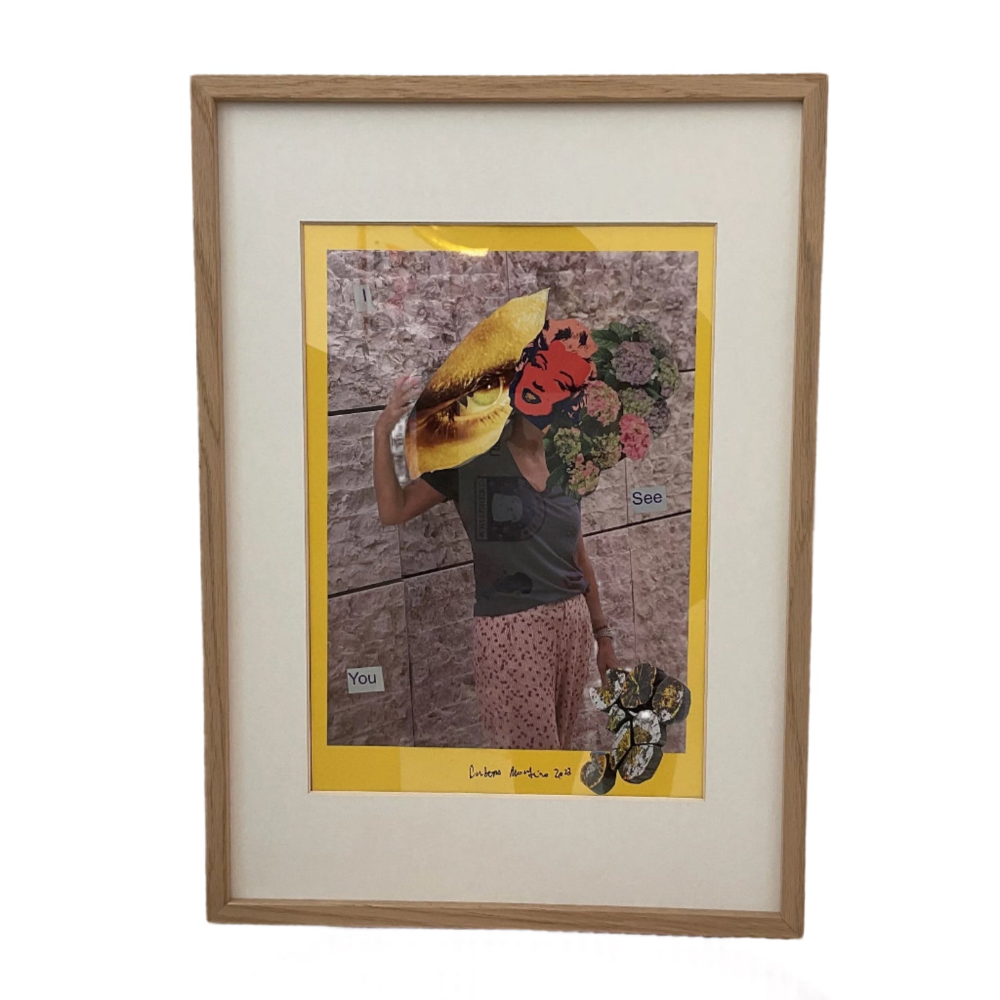 FRAMED ORIGINAL COLLAGE 'FLOWERS ON MY STREET'
