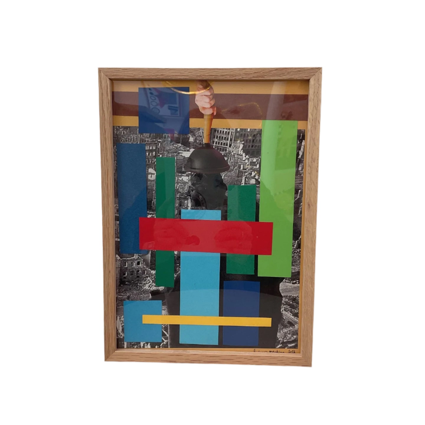 FRAMED ORIGINAL COLLAGE 'COLOURS IN THE CITY'
