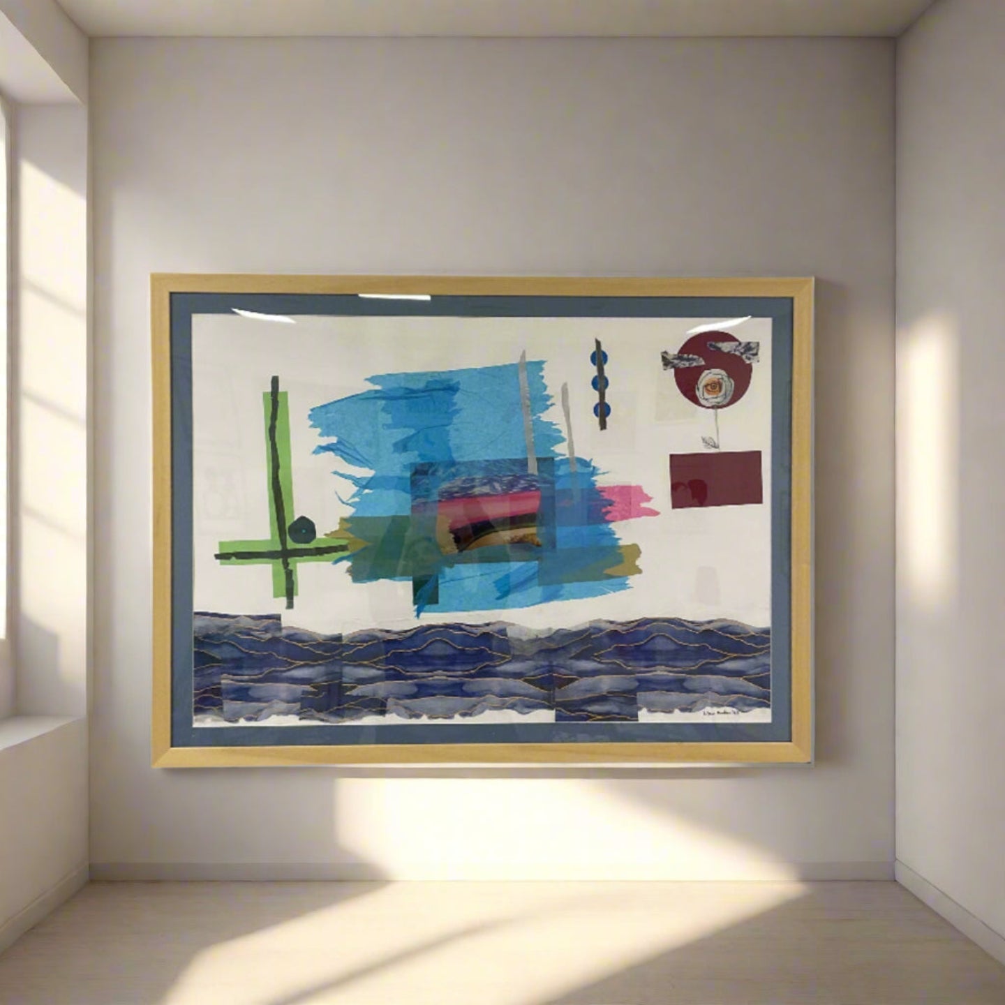 'OCEAN BLUES' ORIGINAL COLLAGE