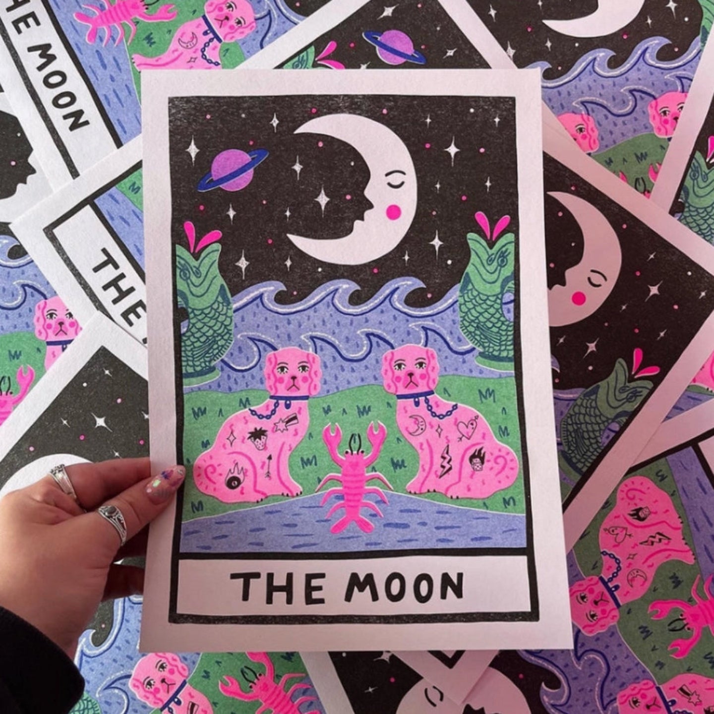 DOGS AND THE MOON PRINT