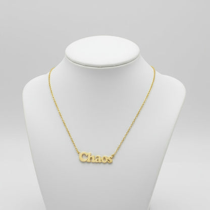 CHAOS NECKLACE GOLD PLATED
