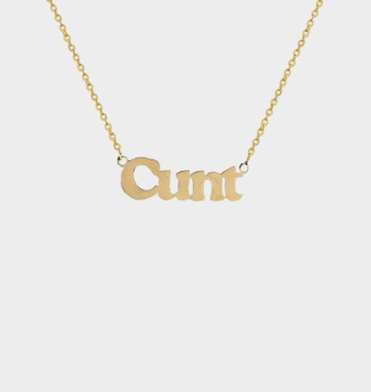 GOLD PLATED CUNT NECKLACE