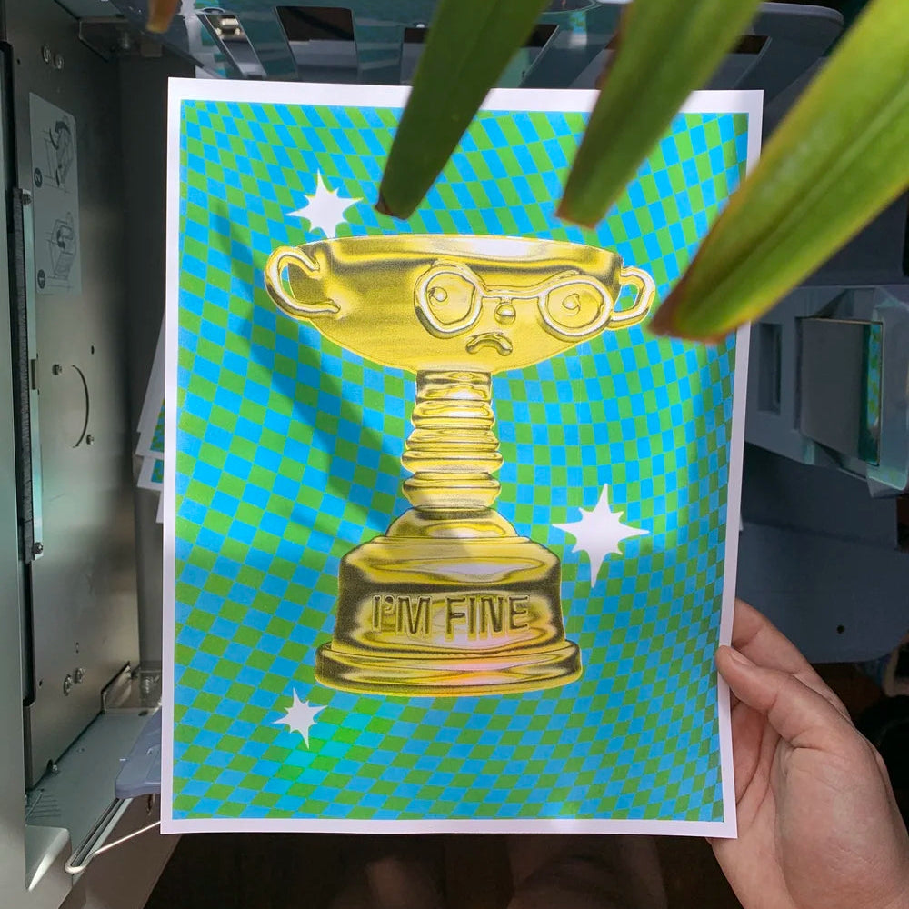 RISOGRAPH PRINT I’M FINE