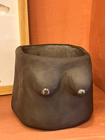 BROWN BOOBS VASE