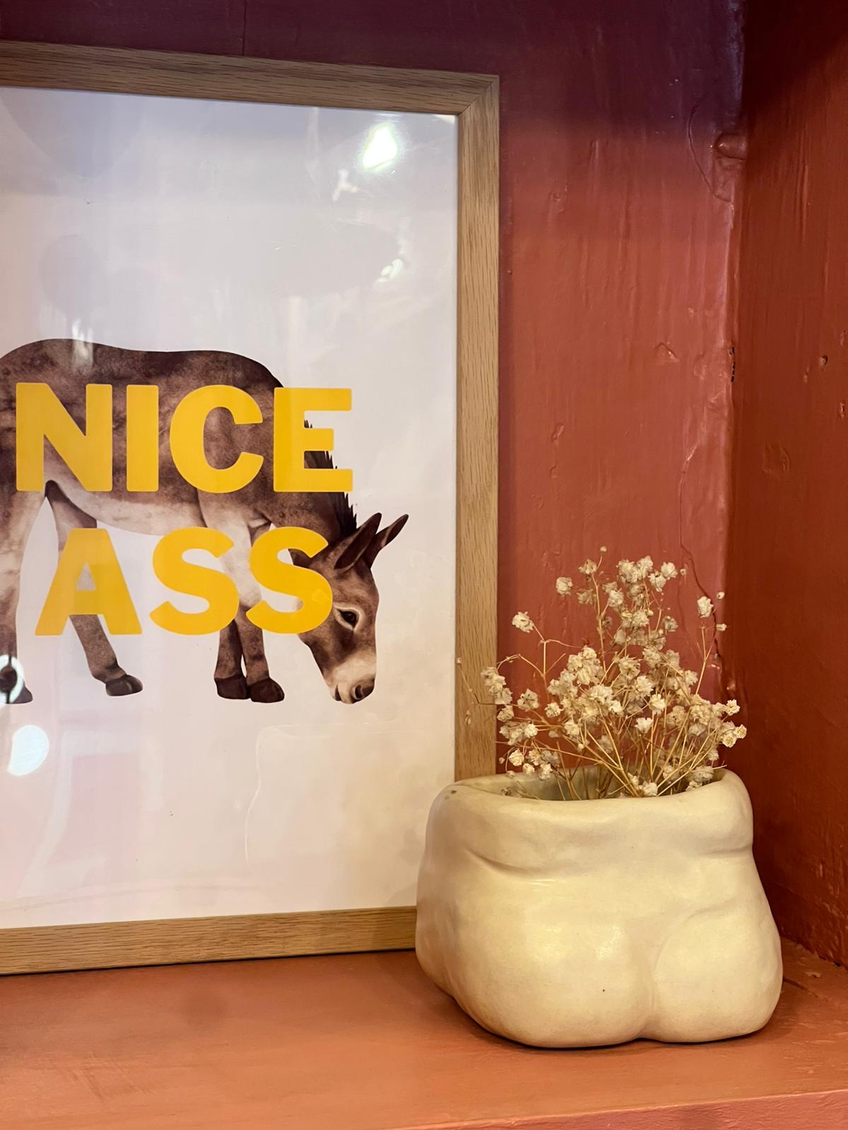 HANDMADE CERAMIC BUTT PLANTER