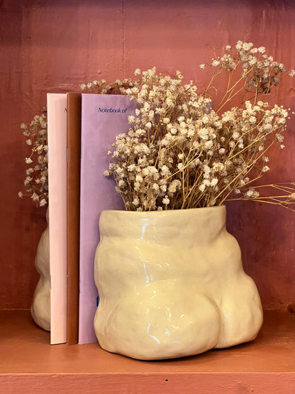 HANDMADE CERAMIC BUTT & BELLY BOOK ENDS