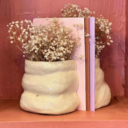 HANDMADE CERAMIC BUTT & BELLY BOOK ENDS