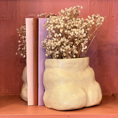 HANDMADE CERAMIC BUTT & BELLY BOOK ENDS