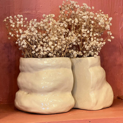 HANDMADE CERAMIC BUTT & BELLY BOOK ENDS