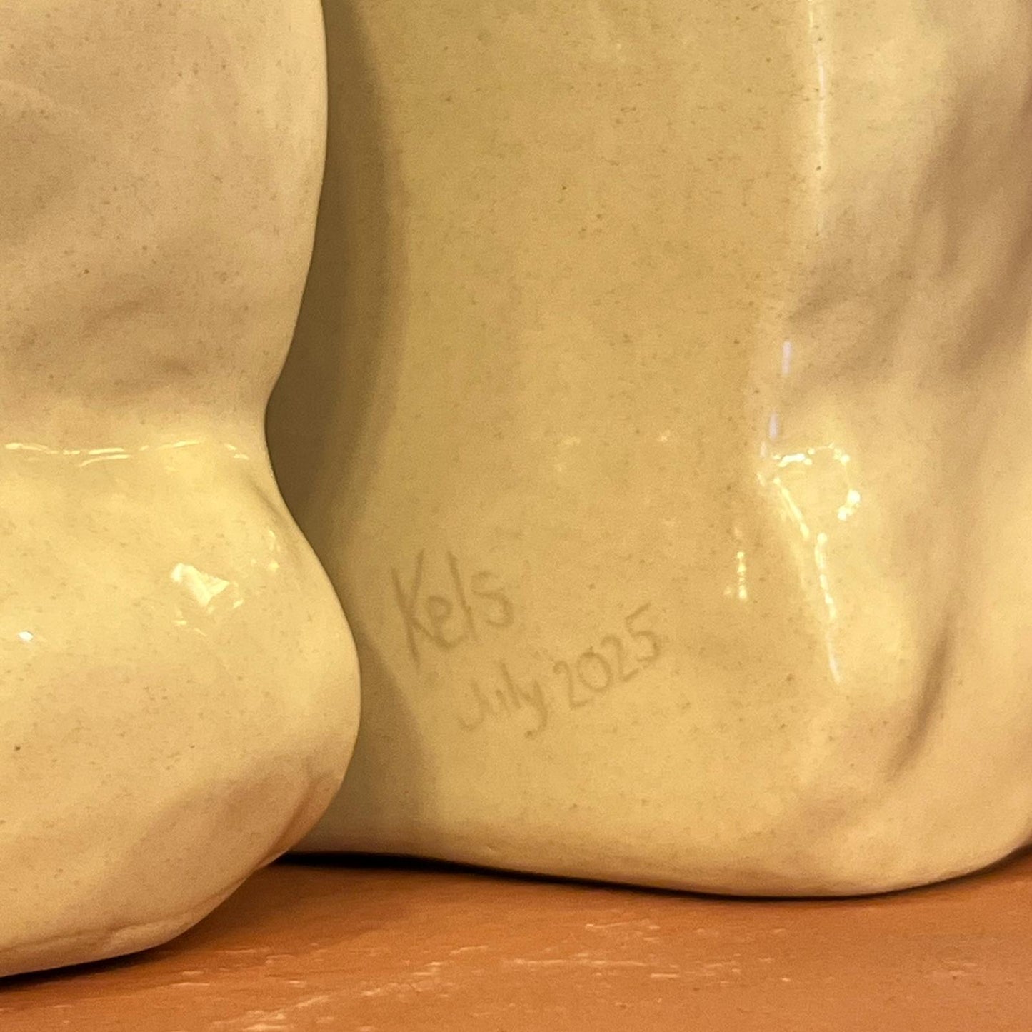 HANDMADE CERAMIC BUTT & BELLY BOOK ENDS