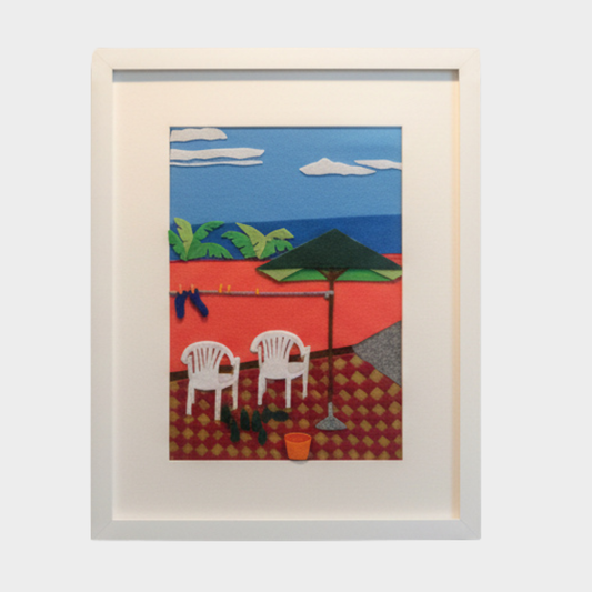 HANDMADE FELT BEACH PICTURE