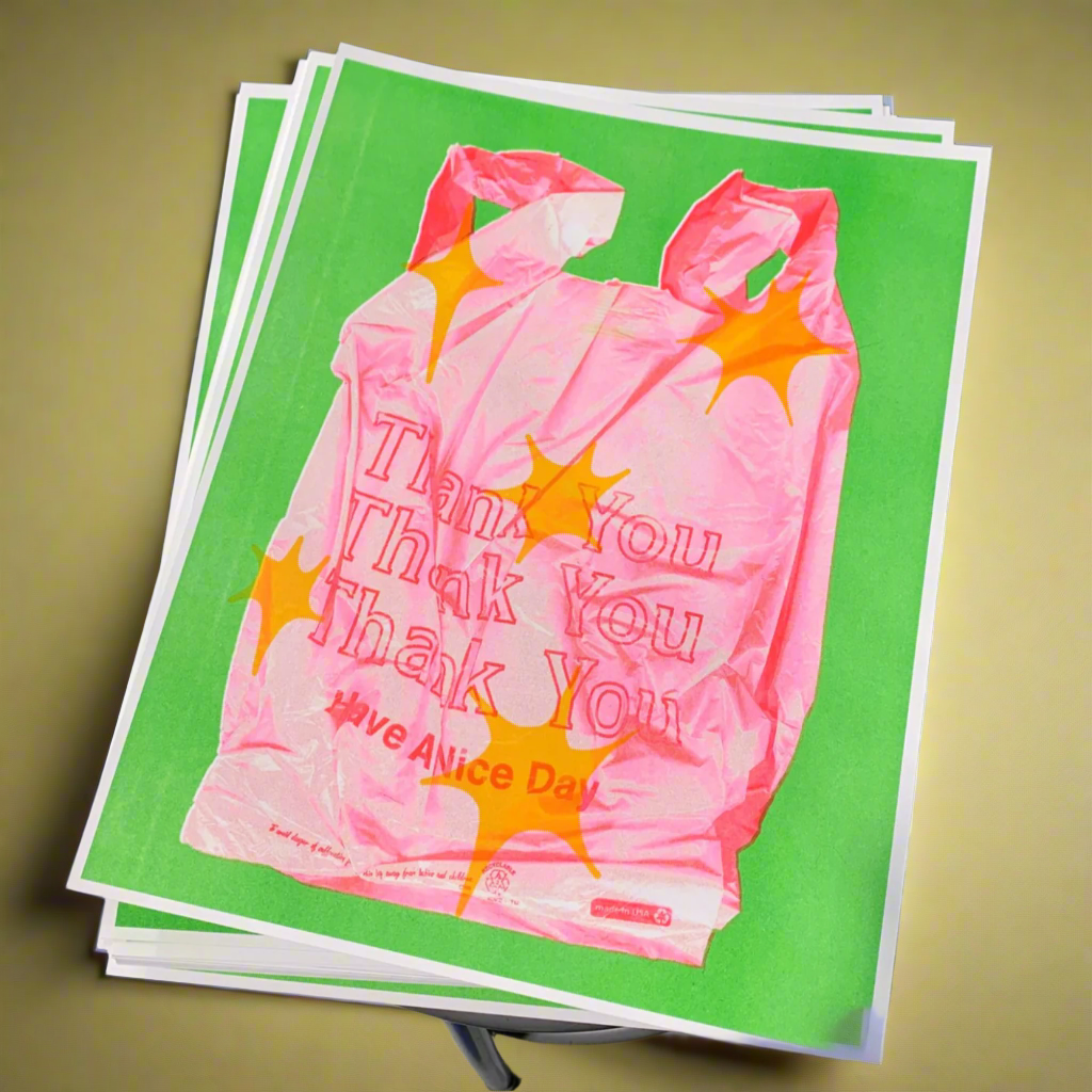 THANK YOU FOR SHOPPING WITH US BAG PRINT