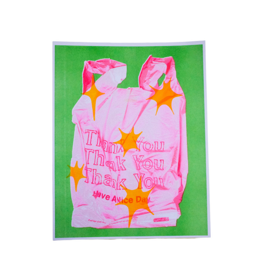THANK YOU FOR SHOPPING WITH US BAG PRINT