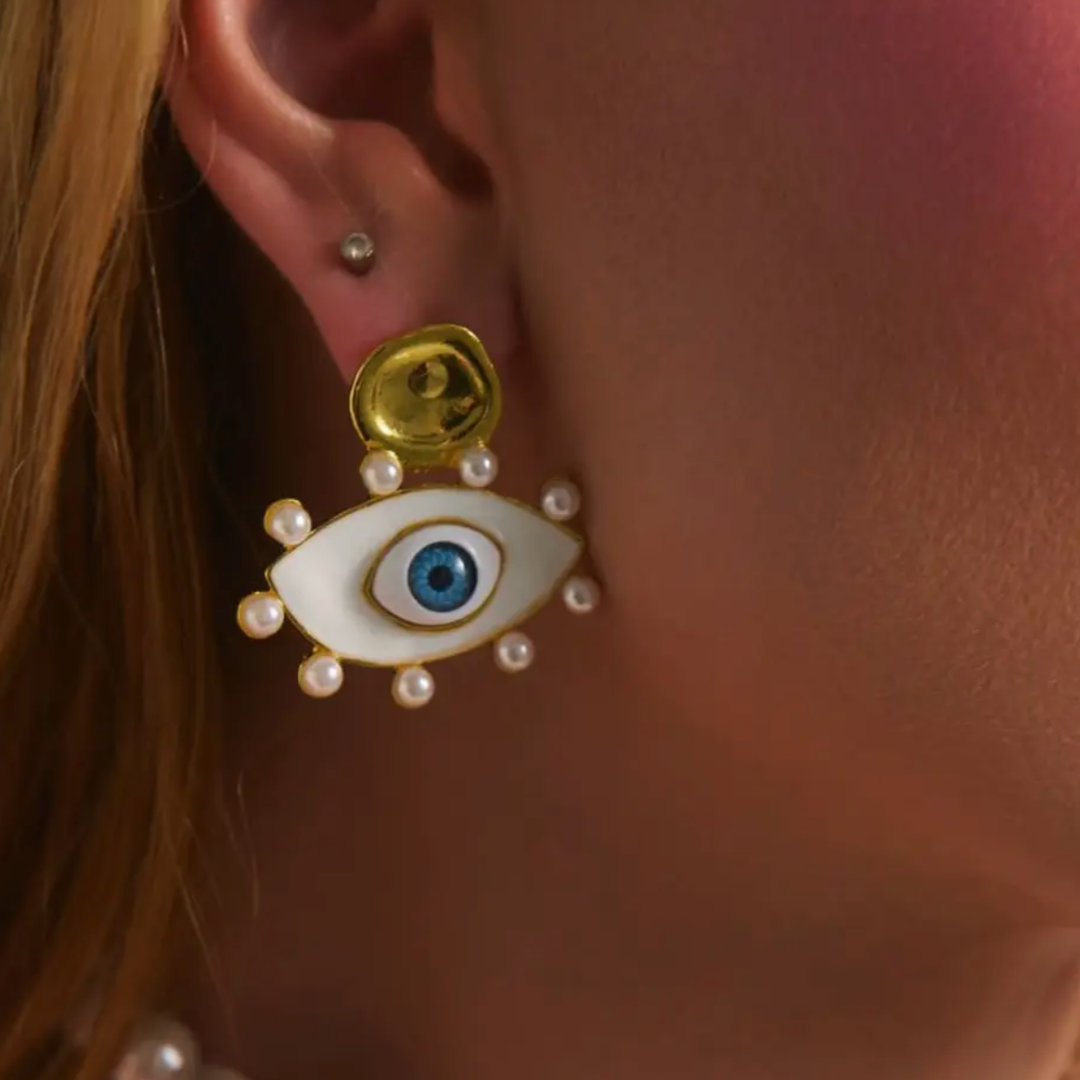 MYTHOS EVIL EYE EARRINGS