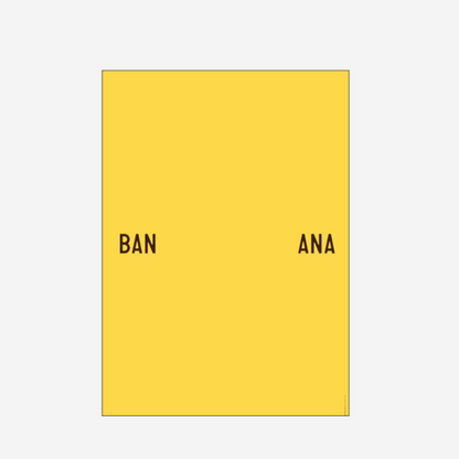 BANANA SPLIT TYPOGRAPHY ART PRINT