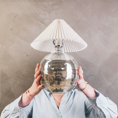 DISCO BALL TABLE LAMP WITH STYLE VINTAGE LIGHT BULB