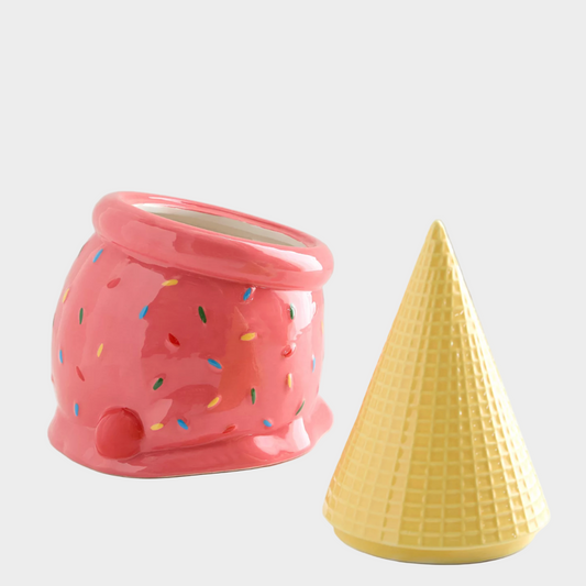 CERAMIC ICE CREAM COOKIE JAR